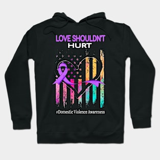 Love Shouldn't Hurt Domestic Violence Awareness Purple Hoodie